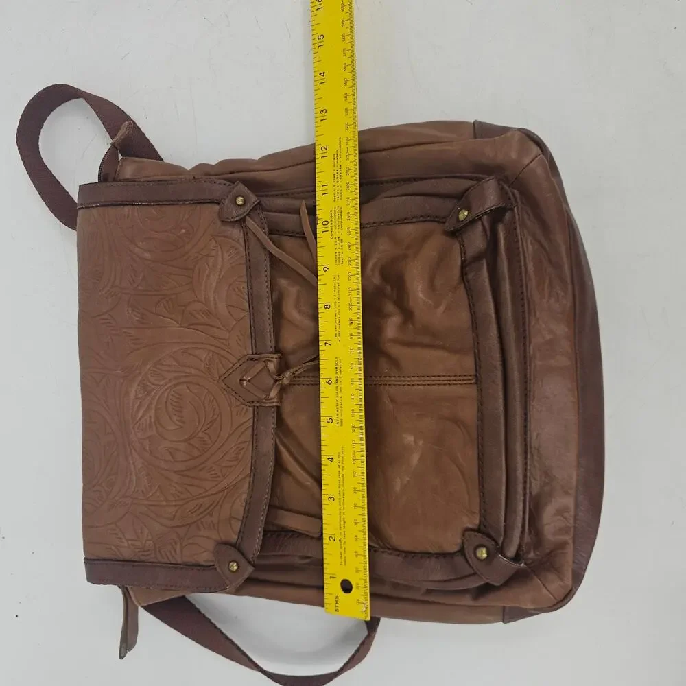 The Sak Ventura Backpack & Zip Around Wallet Leather Floral Emboss Western Boho